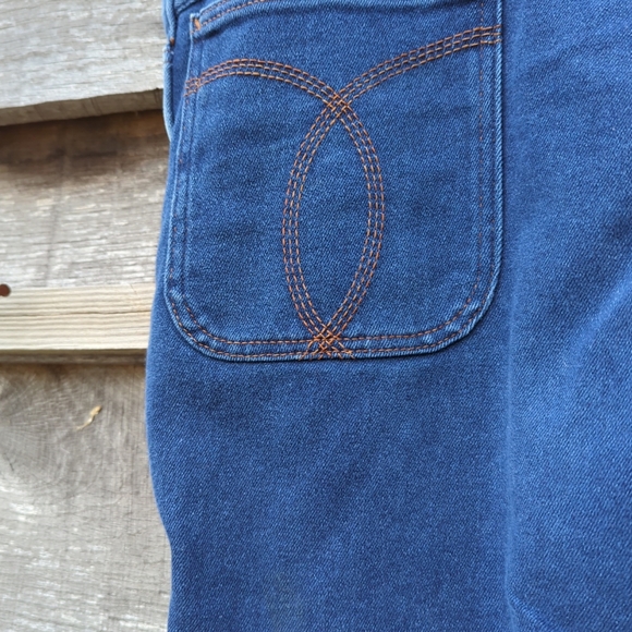 Vintage Long Haul Mens Full Cut Jeans 48x28.5 Blue Dark Wash Made USA - Picture 6 of 11